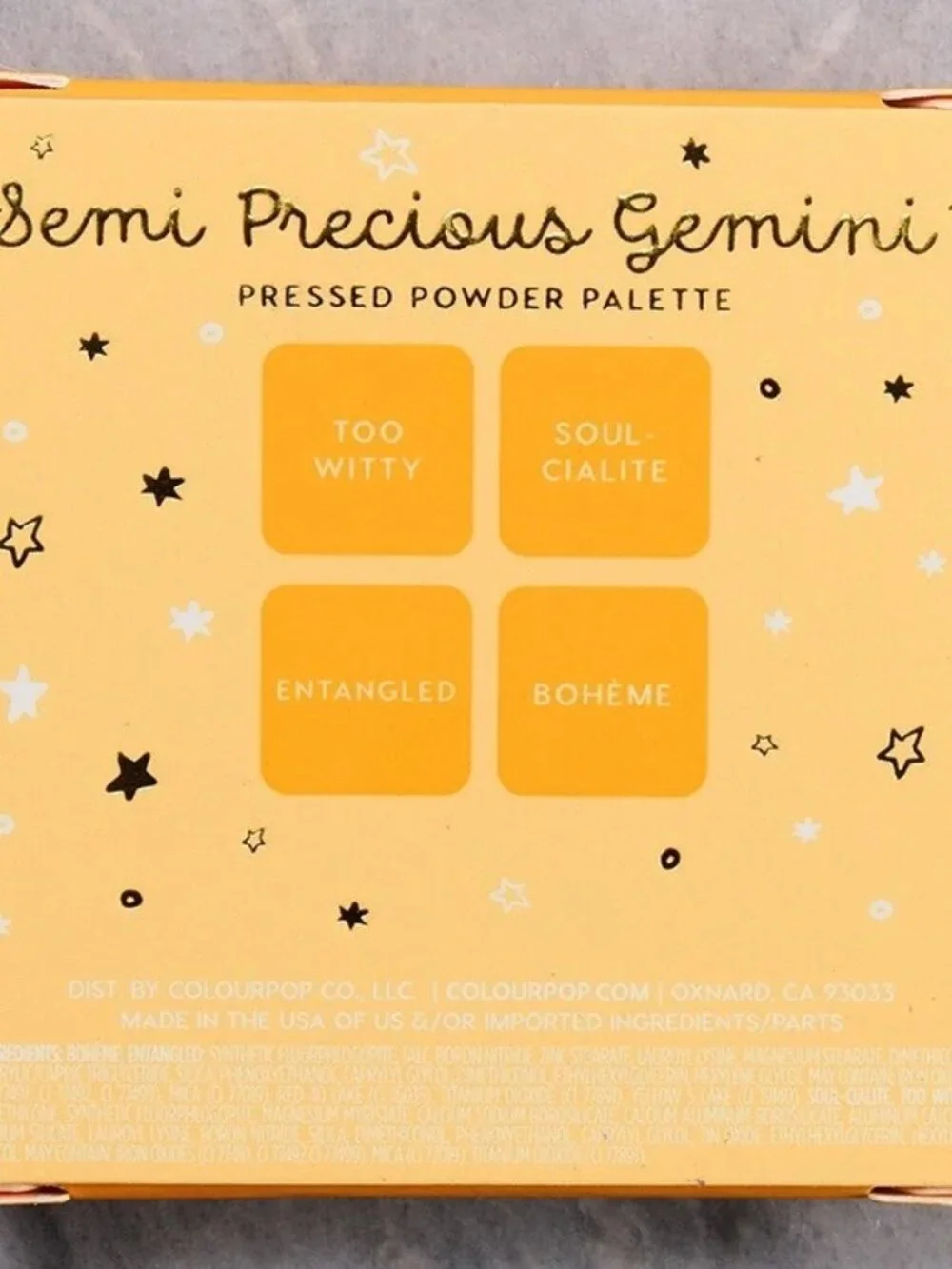 ColourPop Eyeshadow Palette - Semi Precious Gemini - NEW Limited Edition